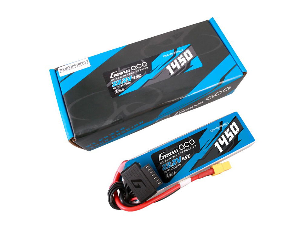 Li-Po G-Tech 6S 22.2V 1450mAh 45C with XT60-5