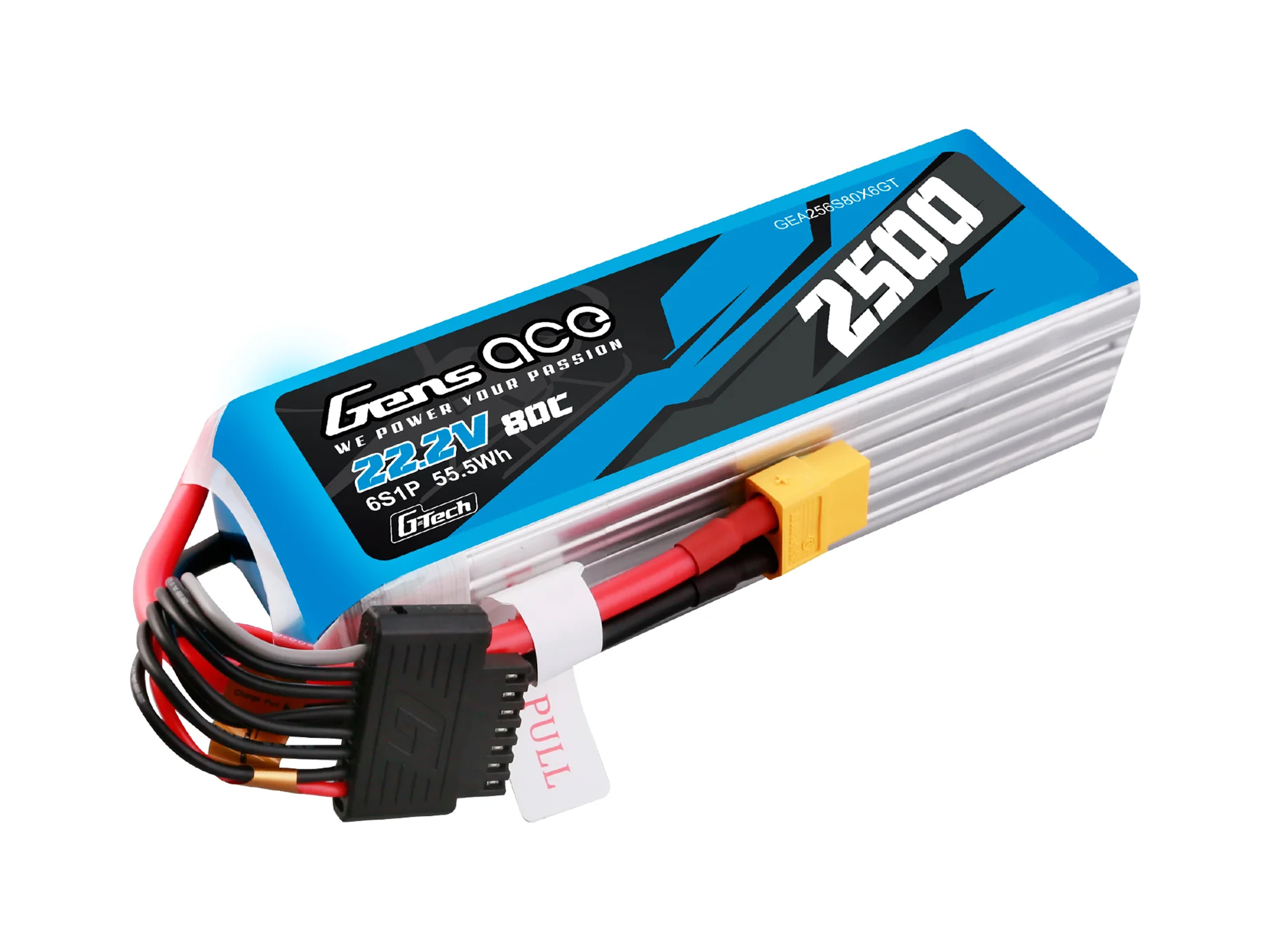 Li-Po G-Tech 6S 22.2V 2500mAh 80C with XT60