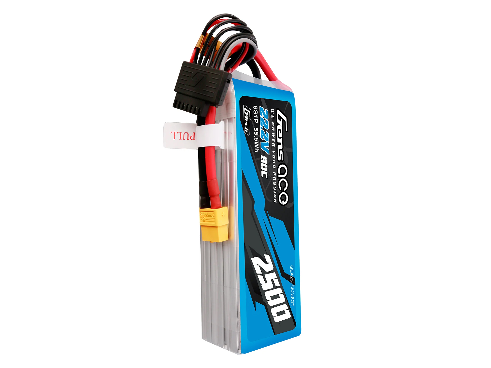 Li-Po G-Tech 6S 22.2V 2500mAh 80C with XT60-4