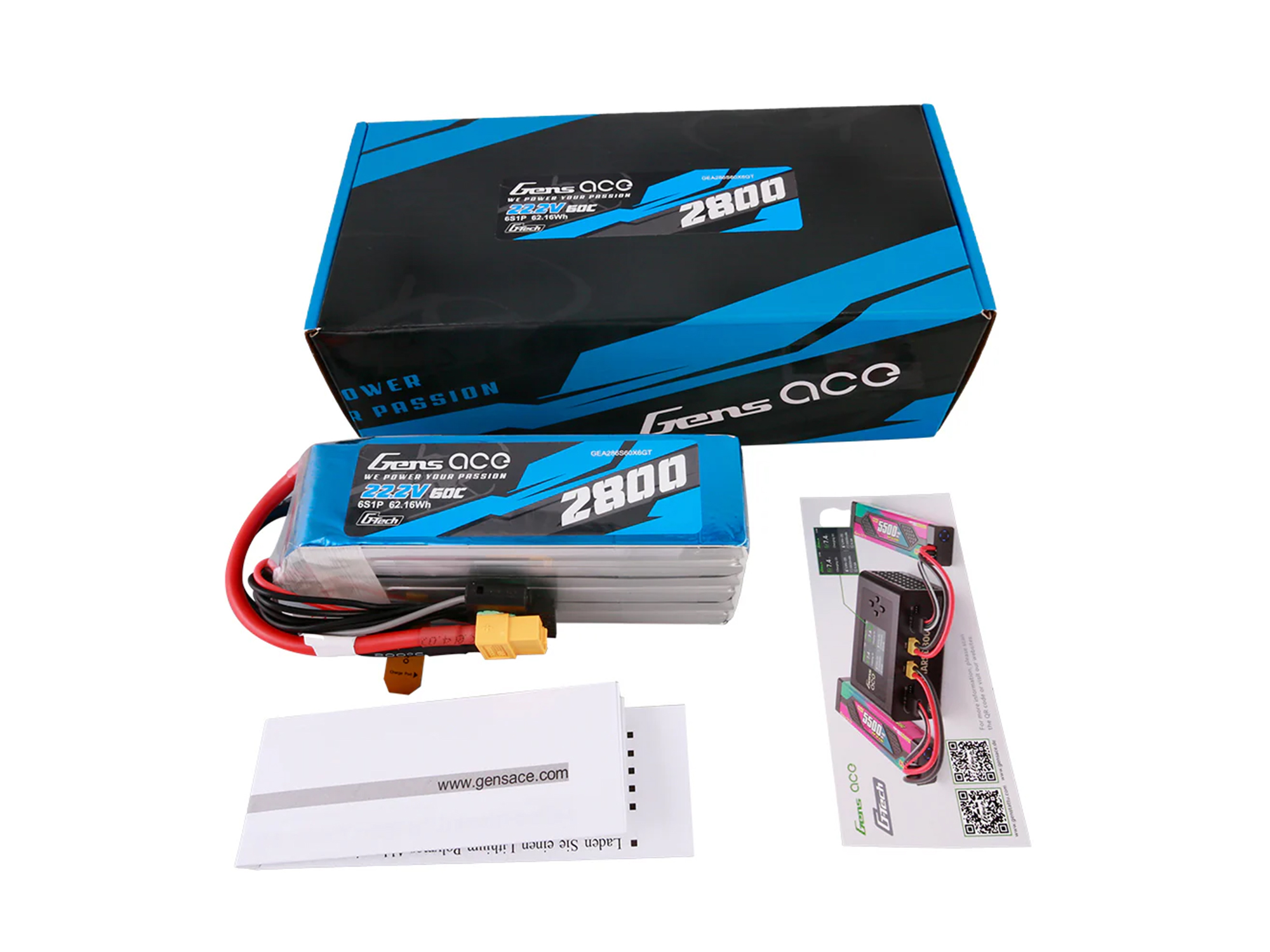 Li-Po G-Tech 6S 22.2V 2800mAh 60C with XT60-5