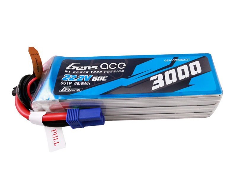 Li-Po G-Tech 6S 22.2V 3000mAh 60C with EC5-3