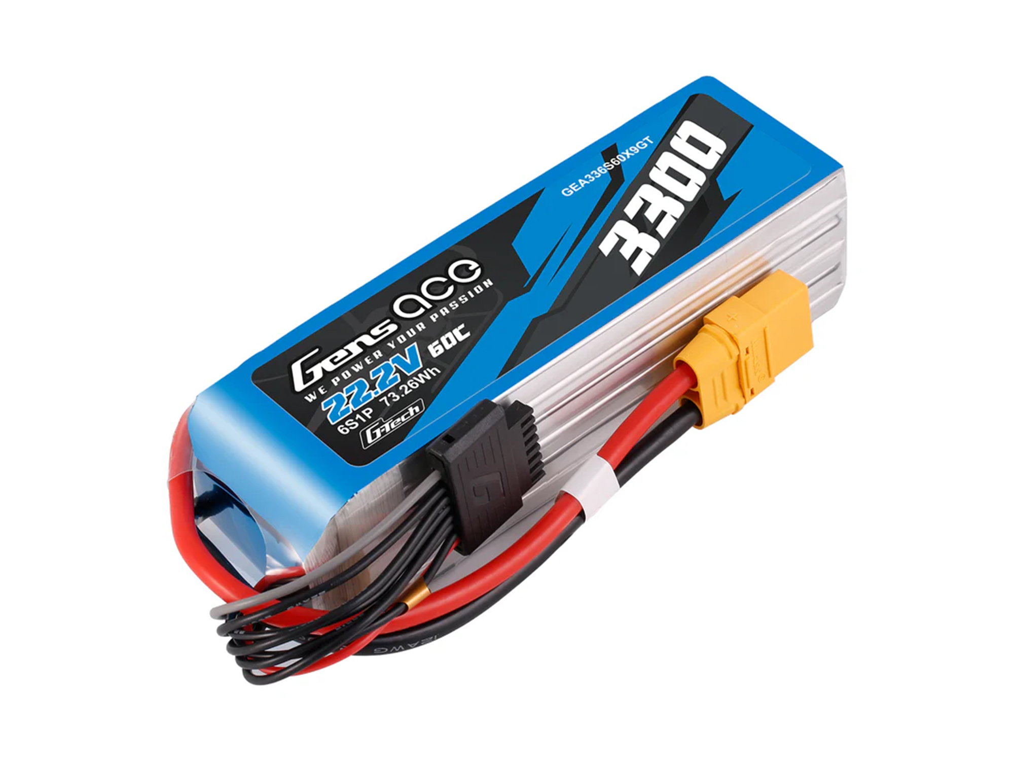 Li-Po G-Tech 6S 22.2V 3300mAh 60C with XT90-2