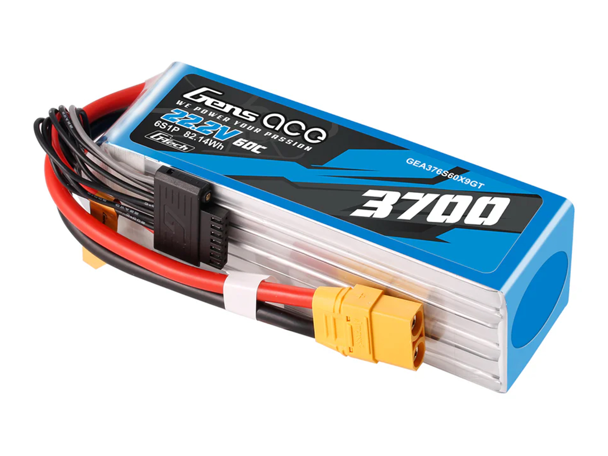 Li-Po G-Tech 6S 22.2V 3700mAh 60C with XT90-2