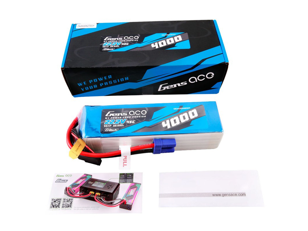 Li-Po G-Tech 6S 22.2V 4000mAh 45C with EC5-5