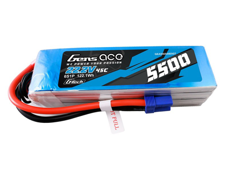 Li-Po G-Tech 6S 22.2V 5500mAh 45C with EC5-4