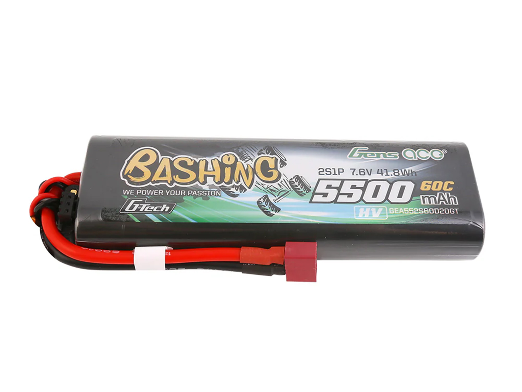 Li-Po G-Tech Car Hard Case HV 2S 7.4V 5500mAh 60C with T-Typ-2