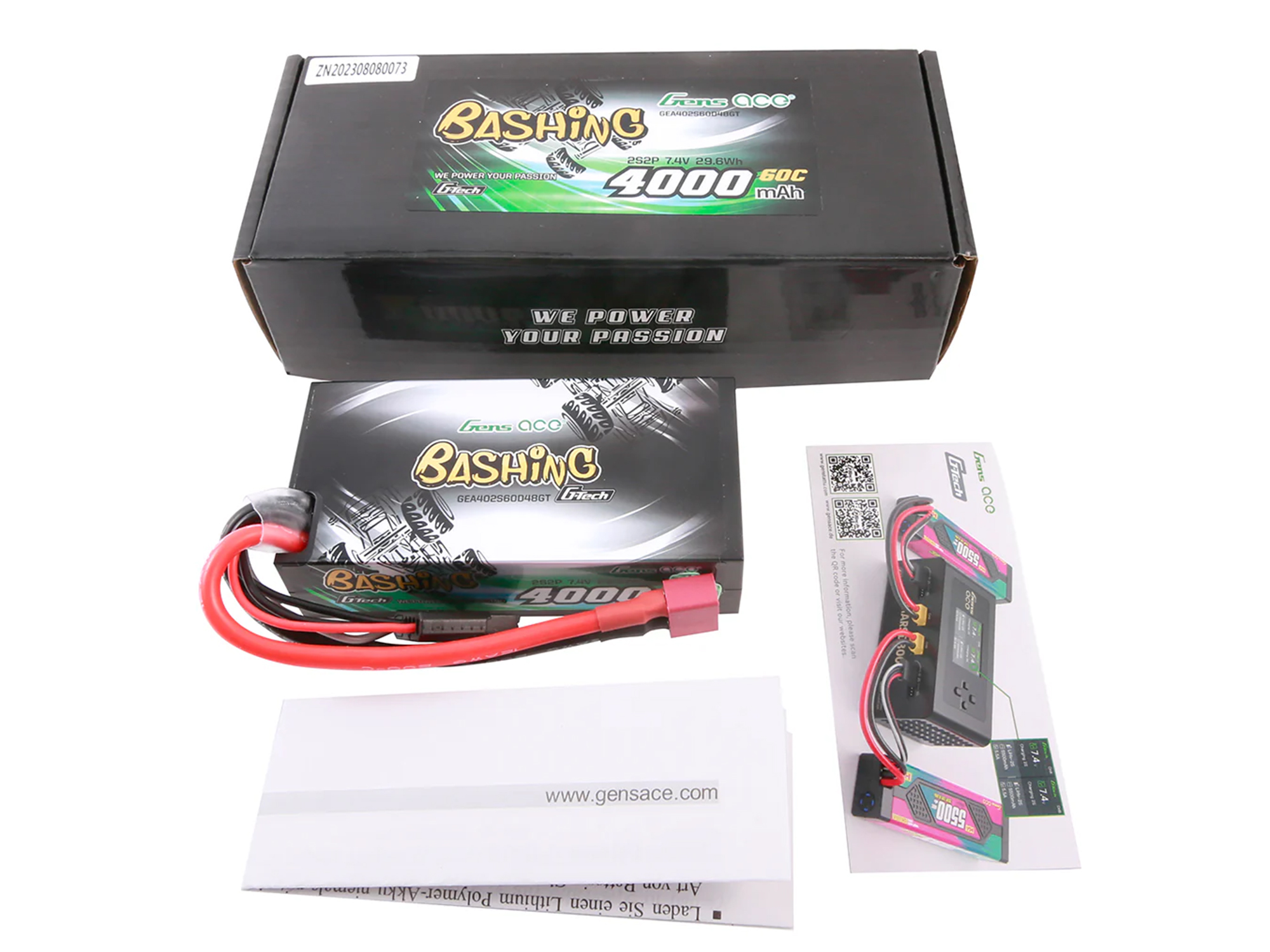 Li-Po G-Tech Car Hard Case 2S2P 7.4V 4000mAh 60C with T-Type-5