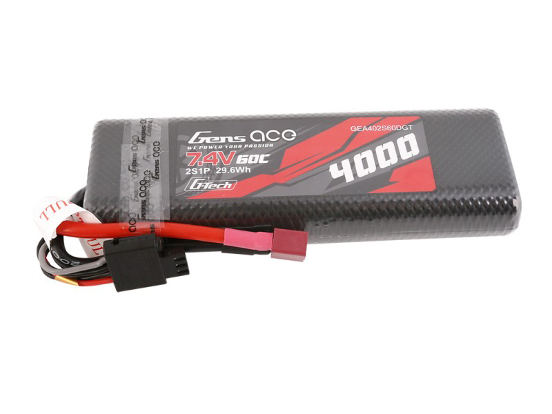 Li-Po G-Tech Car Hard Case 2S 7.4V 4000mAh 60C Bashing with-3