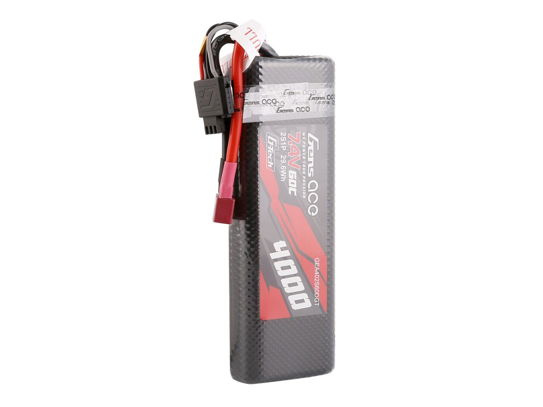 Li-Po G-Tech Car Hard Case 2S 7.4V 4000mAh 60C Bashing with-4