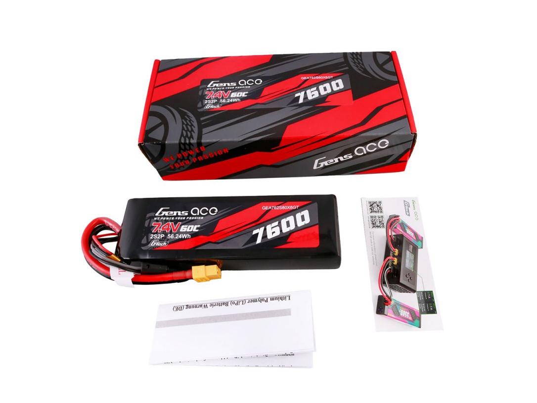 Li-Po G-Tech Car 2S 7.4V 7600mah 60C with XT60-5