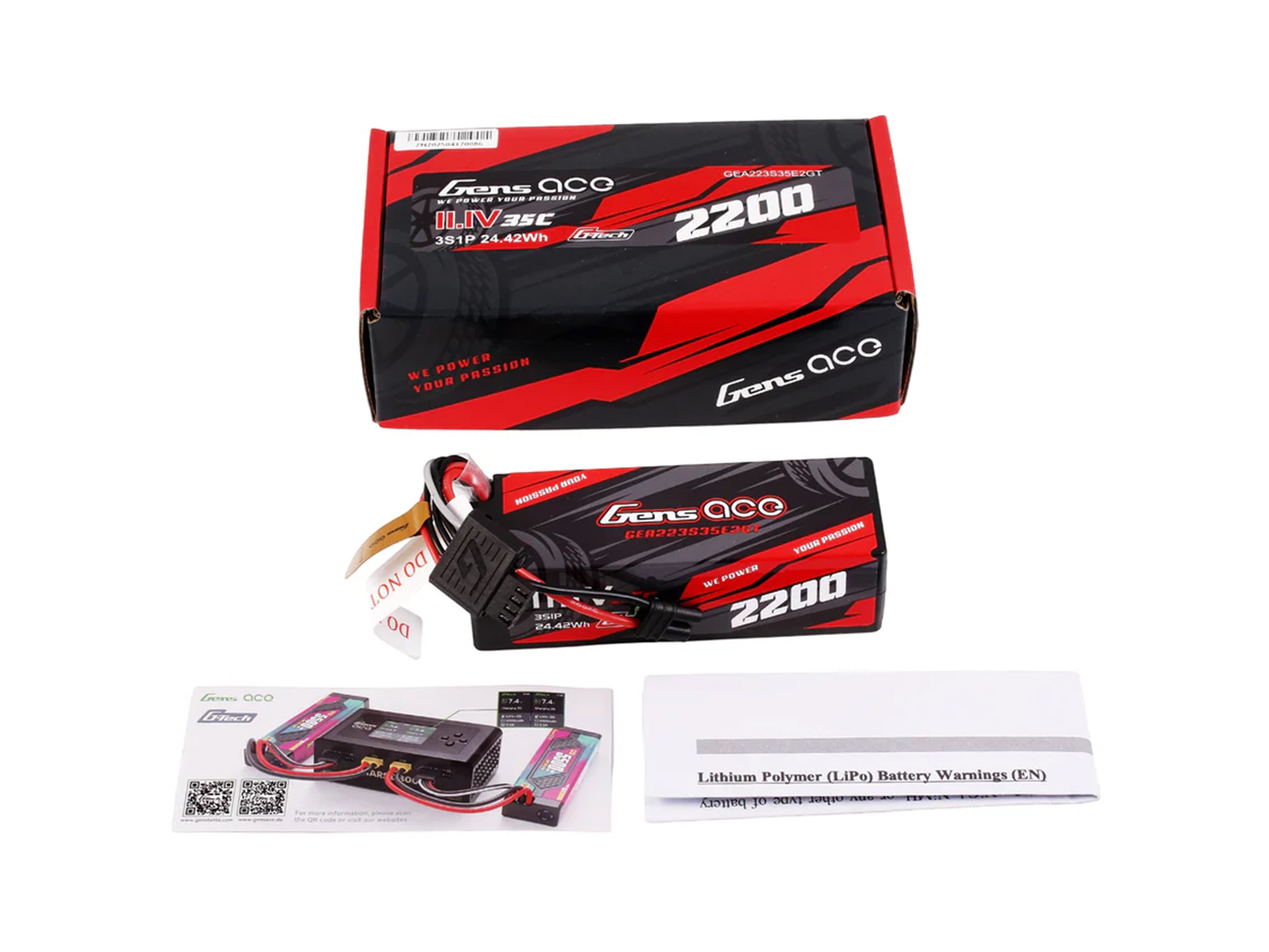 Li-Po G-Tech 3S 11.1V 2200mAh 35C with EC2 (GROM)-5