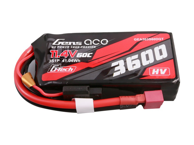 Li-Po Car G-Tech HV 3S 11.4V 3600mAh 60C with T-Type-3