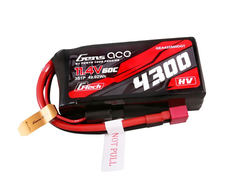 Li-Po Car G-Tech 3S 11.4V 4300mAh 60C with T-Type-4