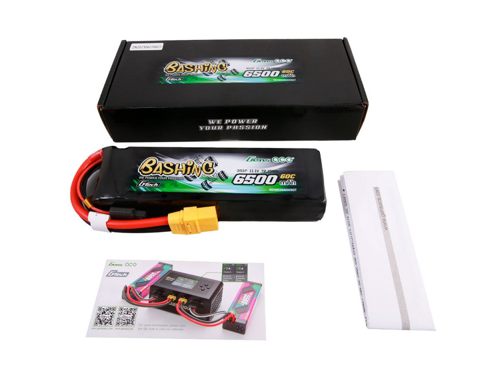 Li-Po Car G-Tech 3S 11.1V 6500mAh 60C Bashing with XT90-5