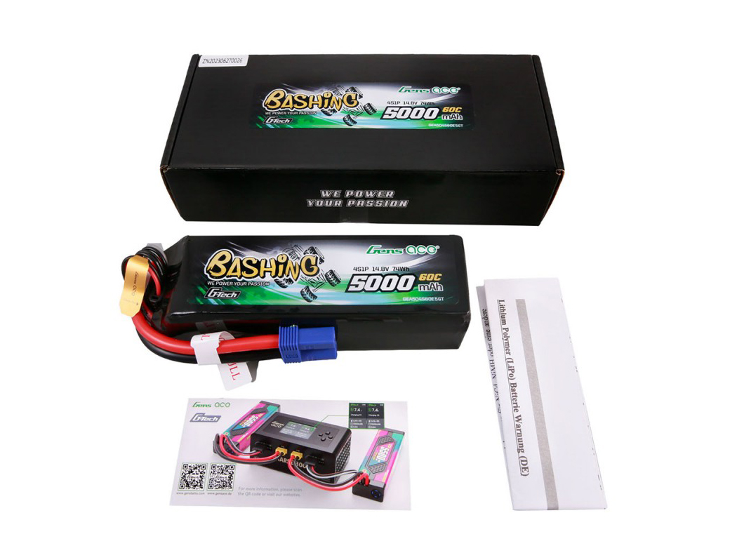 Li-Po Car G-Tech 4S 14.8V 5000mAh 60C Bashing with EC5-5