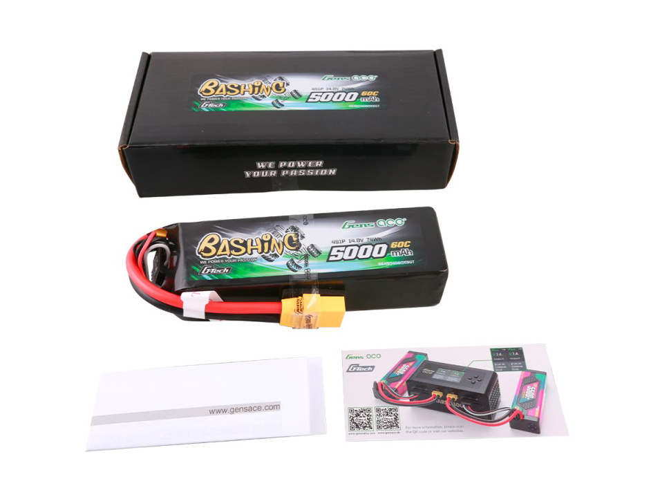 Li-Po Car G-Tech 4S 14.8V 5000mAh 60C Bashing with XT90-5