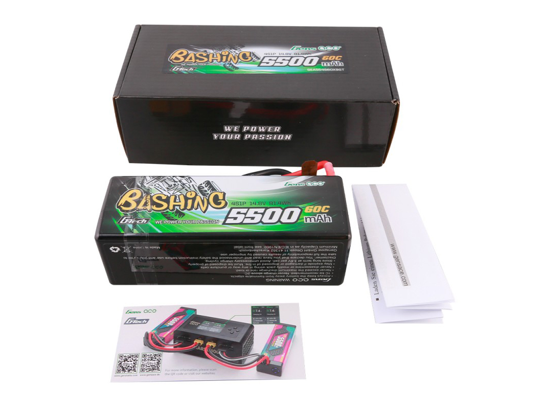 Li-Po Car Hard Case G-Tech 4S 14.8V 5500mAh 60C-5