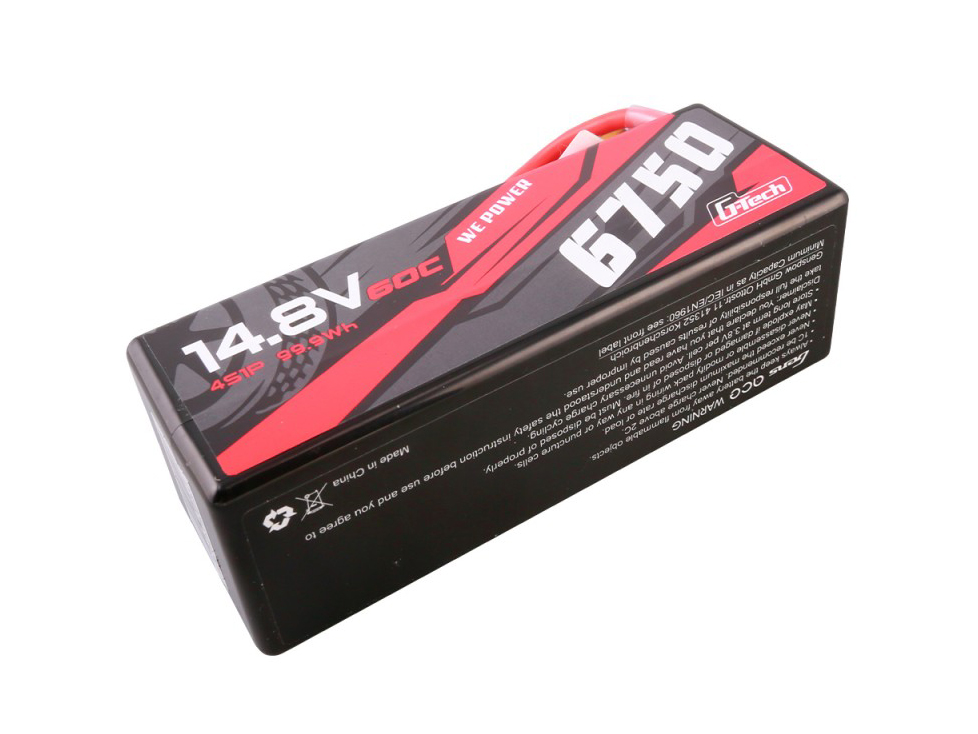 Li-Po G-Tech Car Hard Case 4S 14.8V 6750mAh 60C with XT90