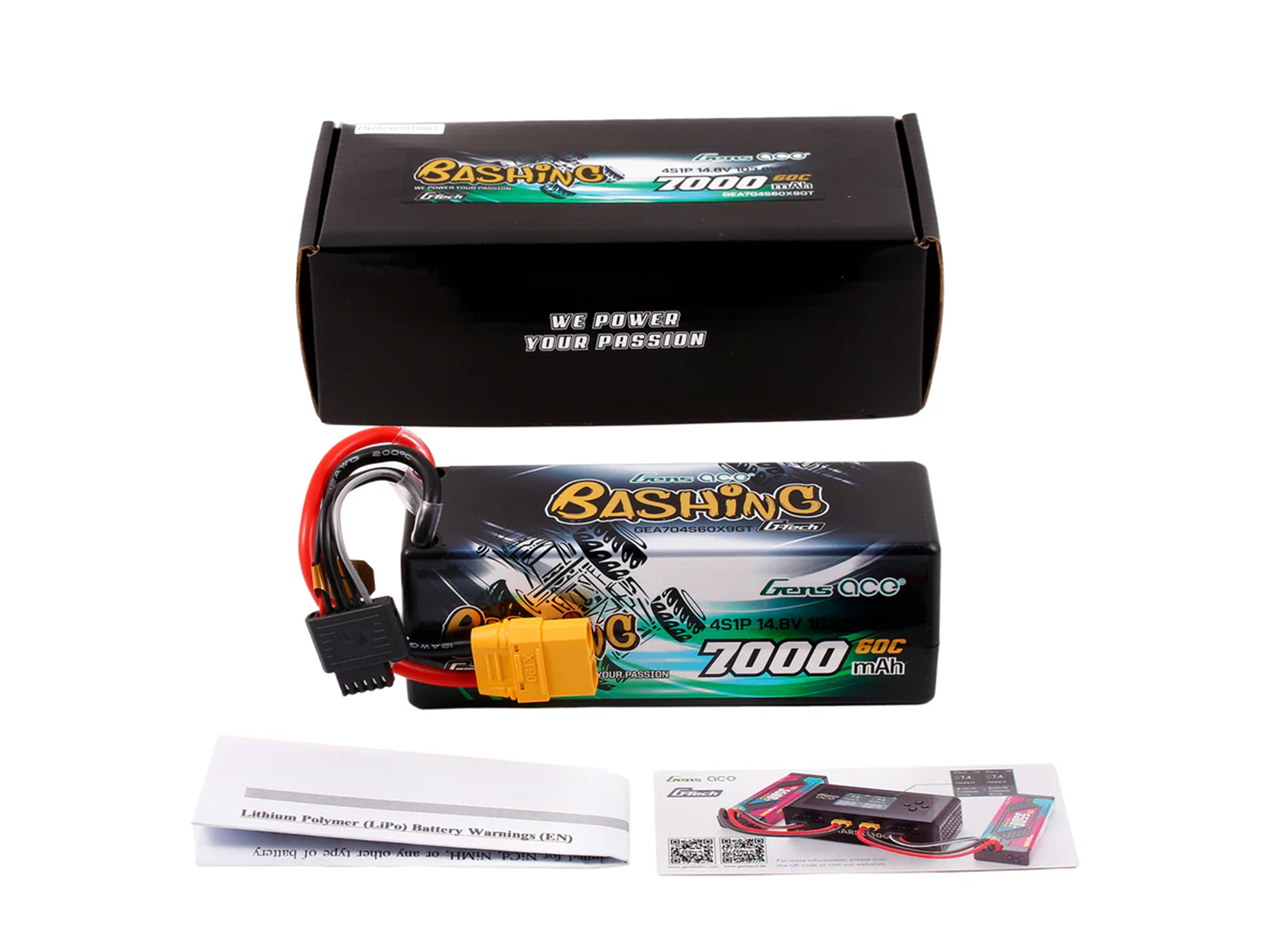 Li-Po G-Tech Car Hard Case 4S 14.8V 7000mAh 60C with XT90-5