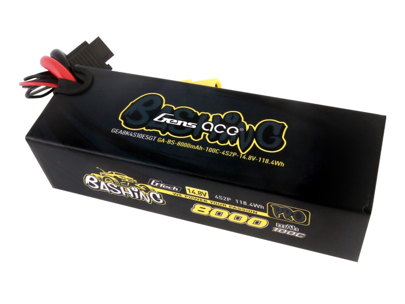 Li-Po Car G-Tech 4S2P 14.8V 8000mAh 100C Bashing with EC5-2