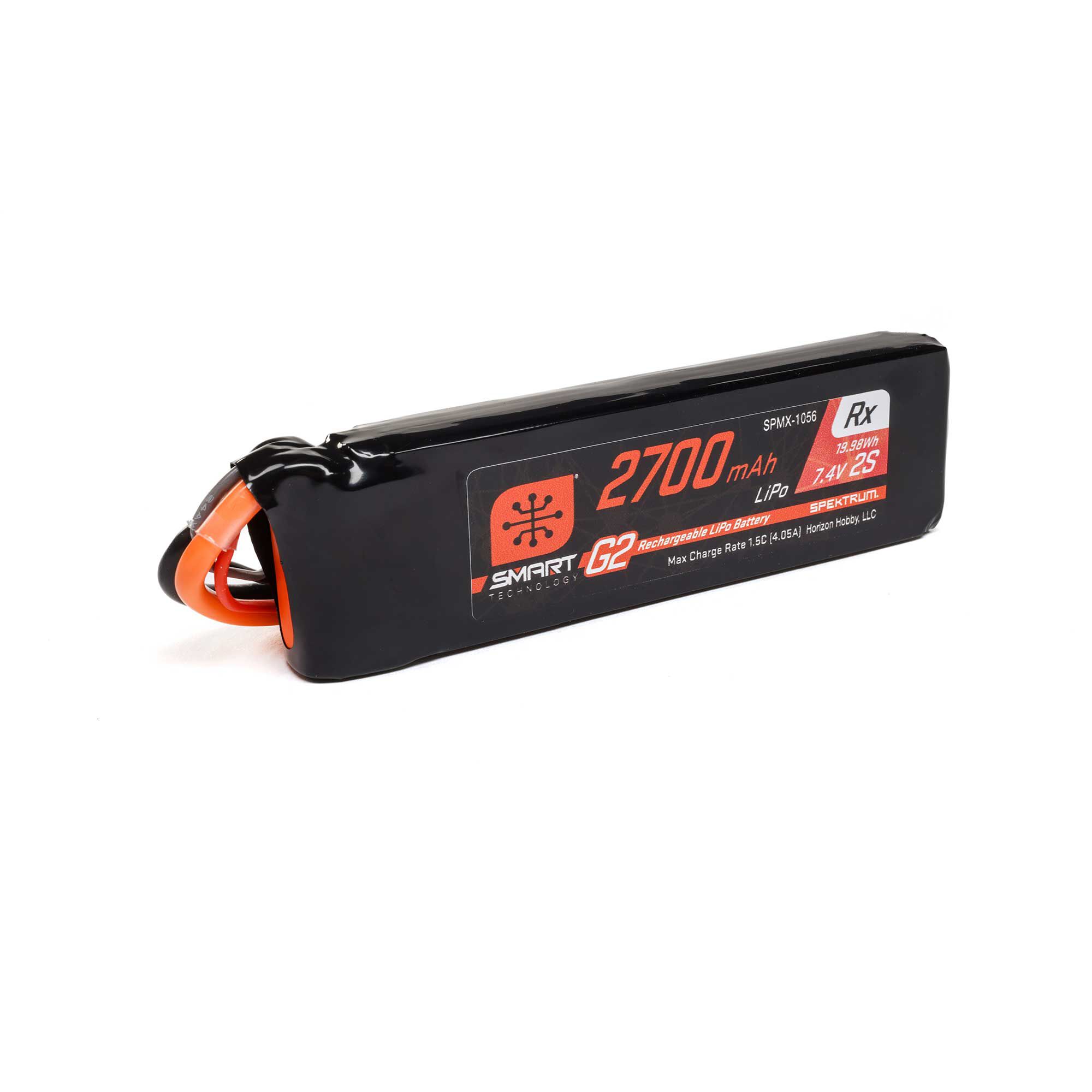 7.4V 2700mAh 2S 15C Smart G2 Receiver LiPo Battery: IC3-3