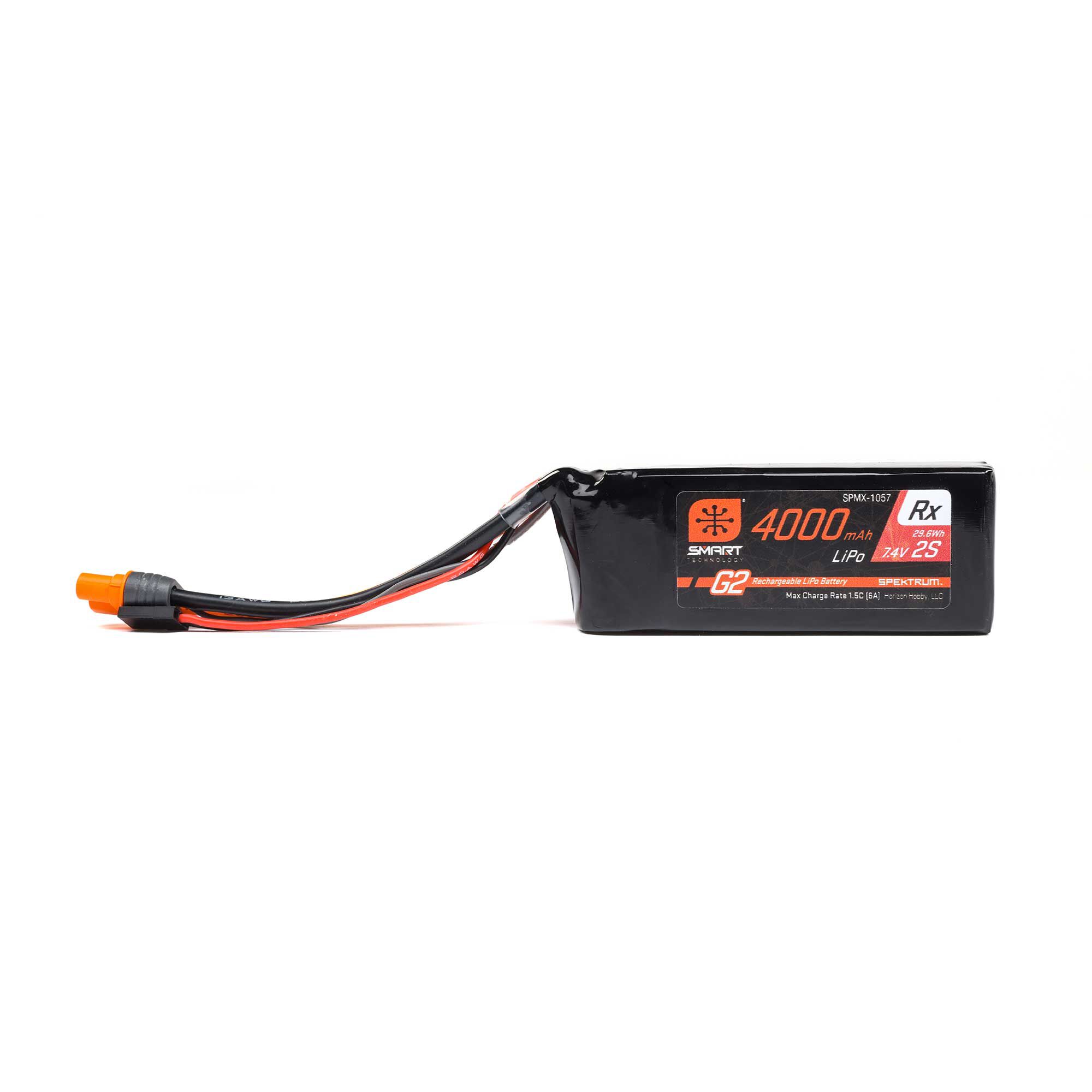 7.4V 4000mAh 2S 15C Smart G2 Receiver LiPo Battery: IC3-3