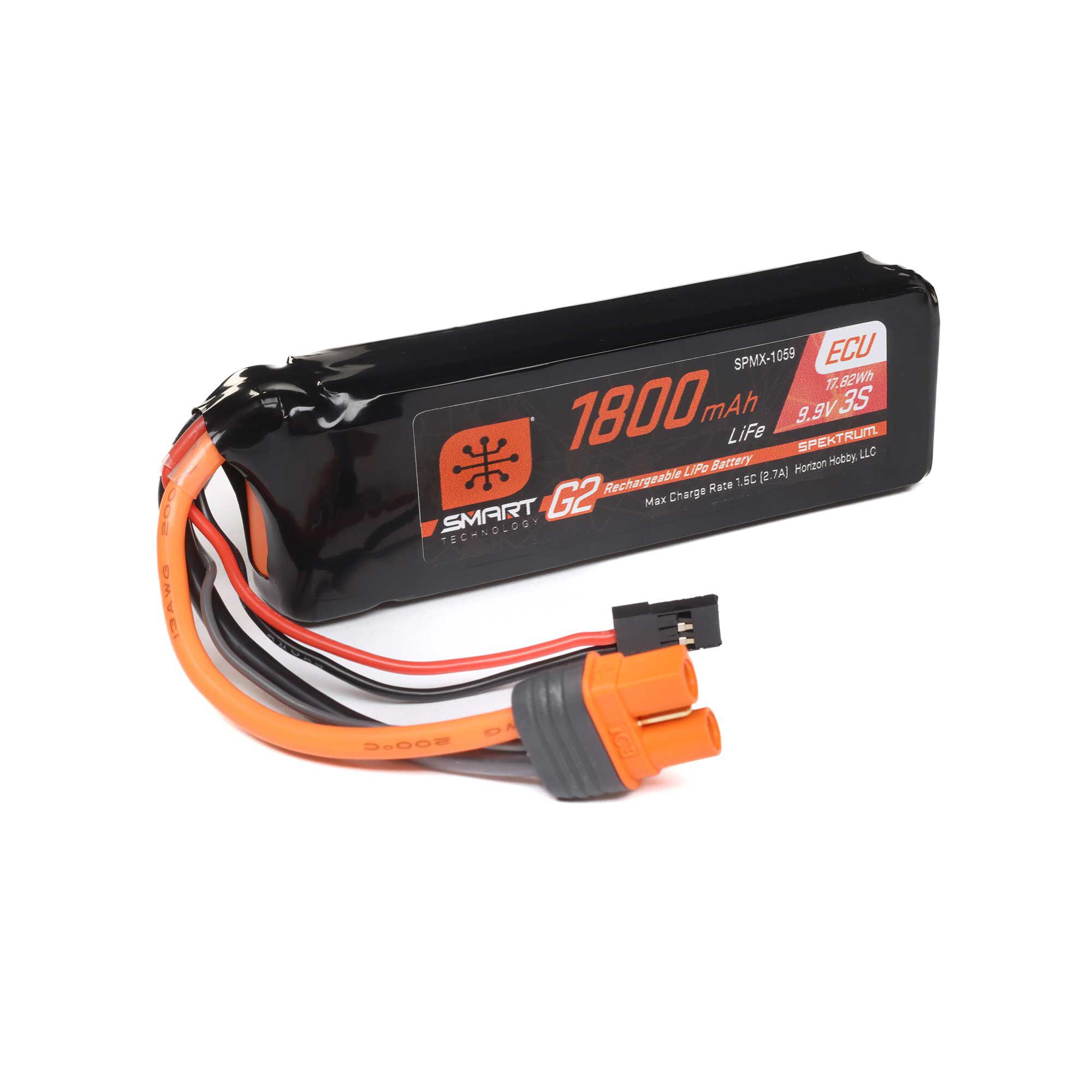 11.1V 1800mAh 3S 10C Smart G2 ECU LiFe Battery: IC3-2