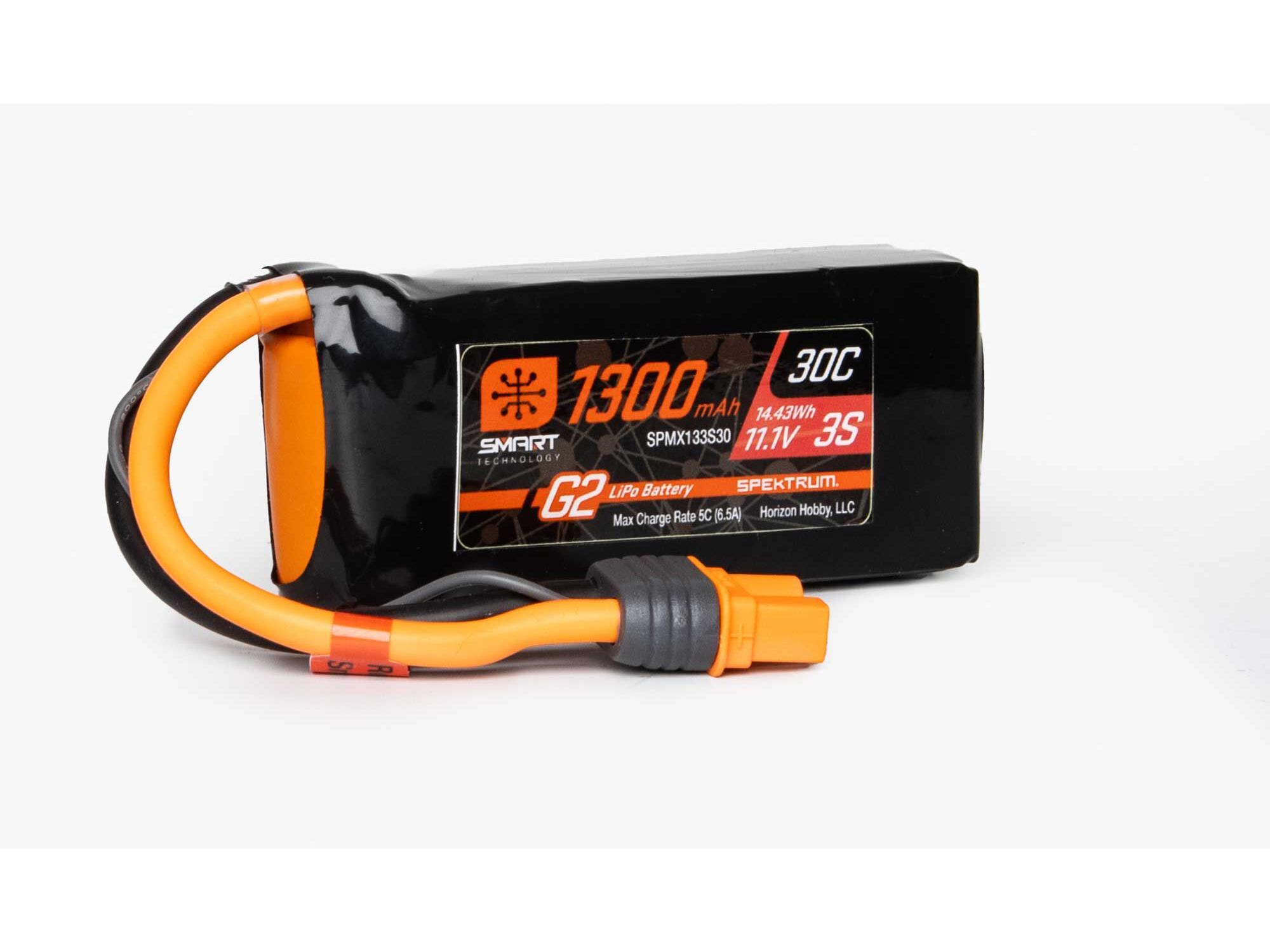 Spektrum 1300mAh 3S 11.1V SMART G2 30C IC3-2