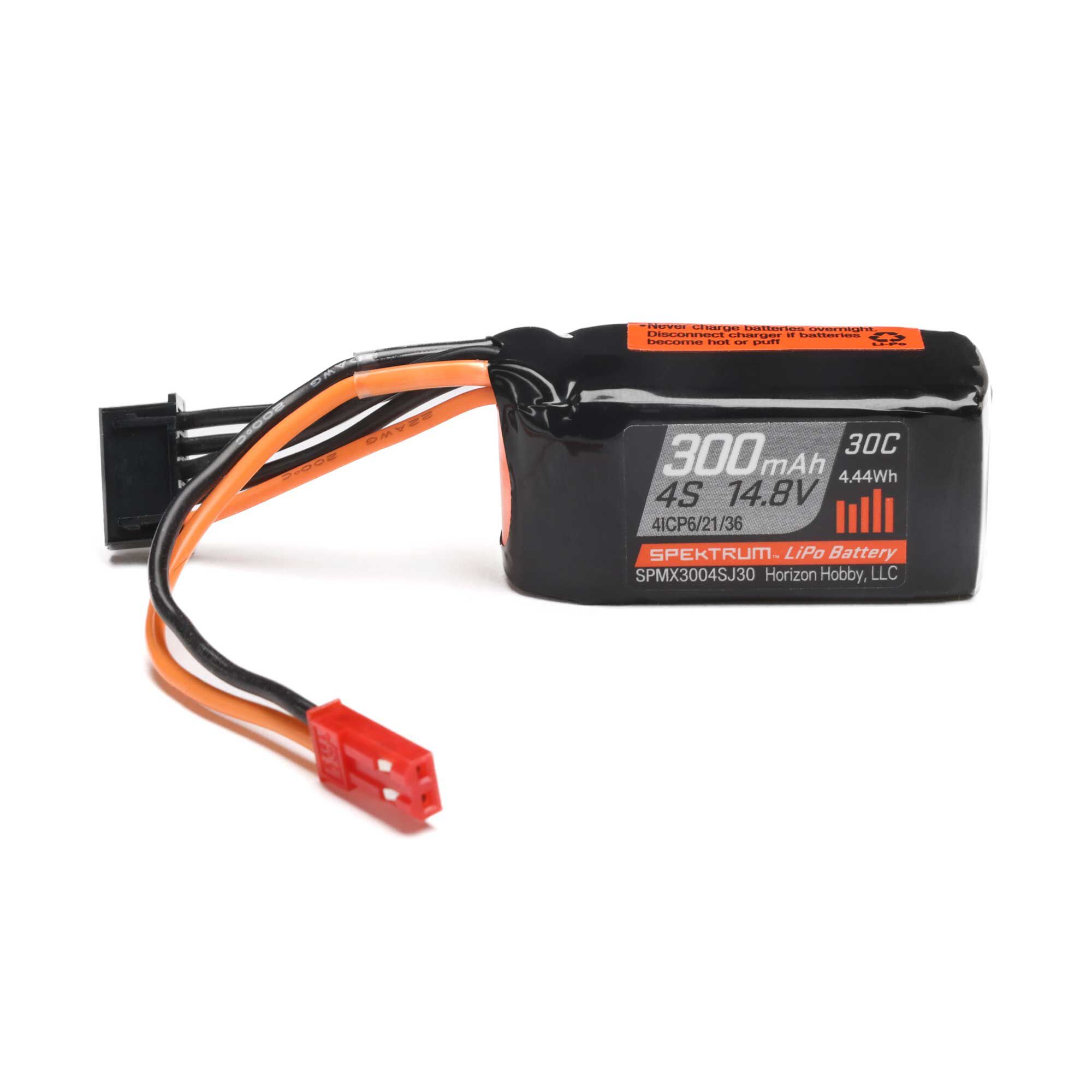 4S 14.8V 300mAh 30C LiPo Battery JST-3