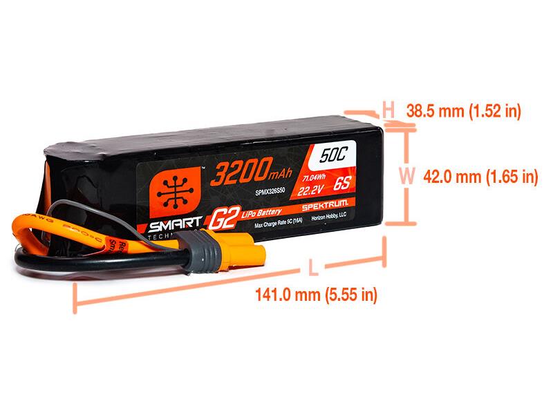 3200mAh 6S 22.2V SMART G2 50C IC5-2