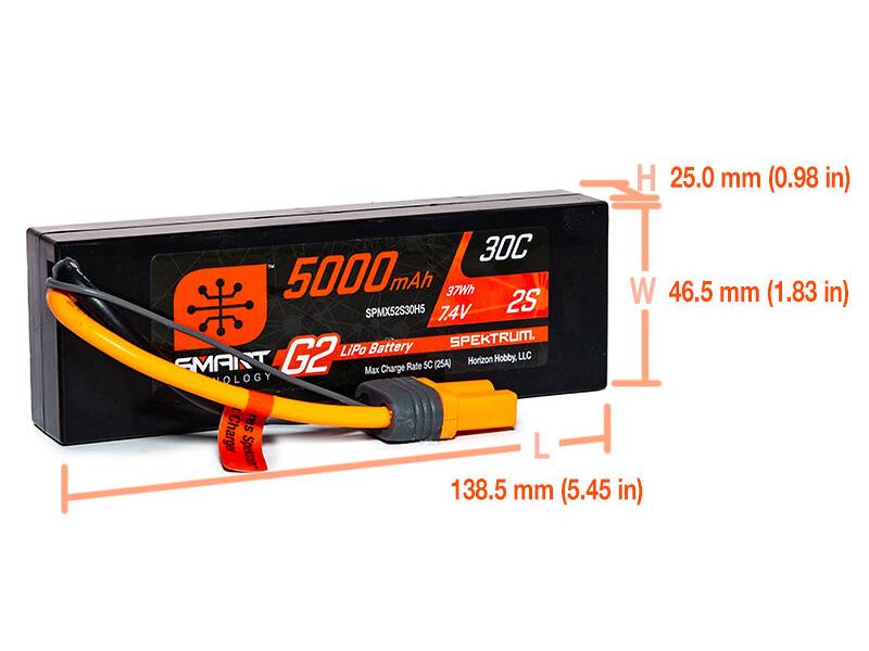 5000mAh 2S 7.4V SMART G2 30C IC5-2