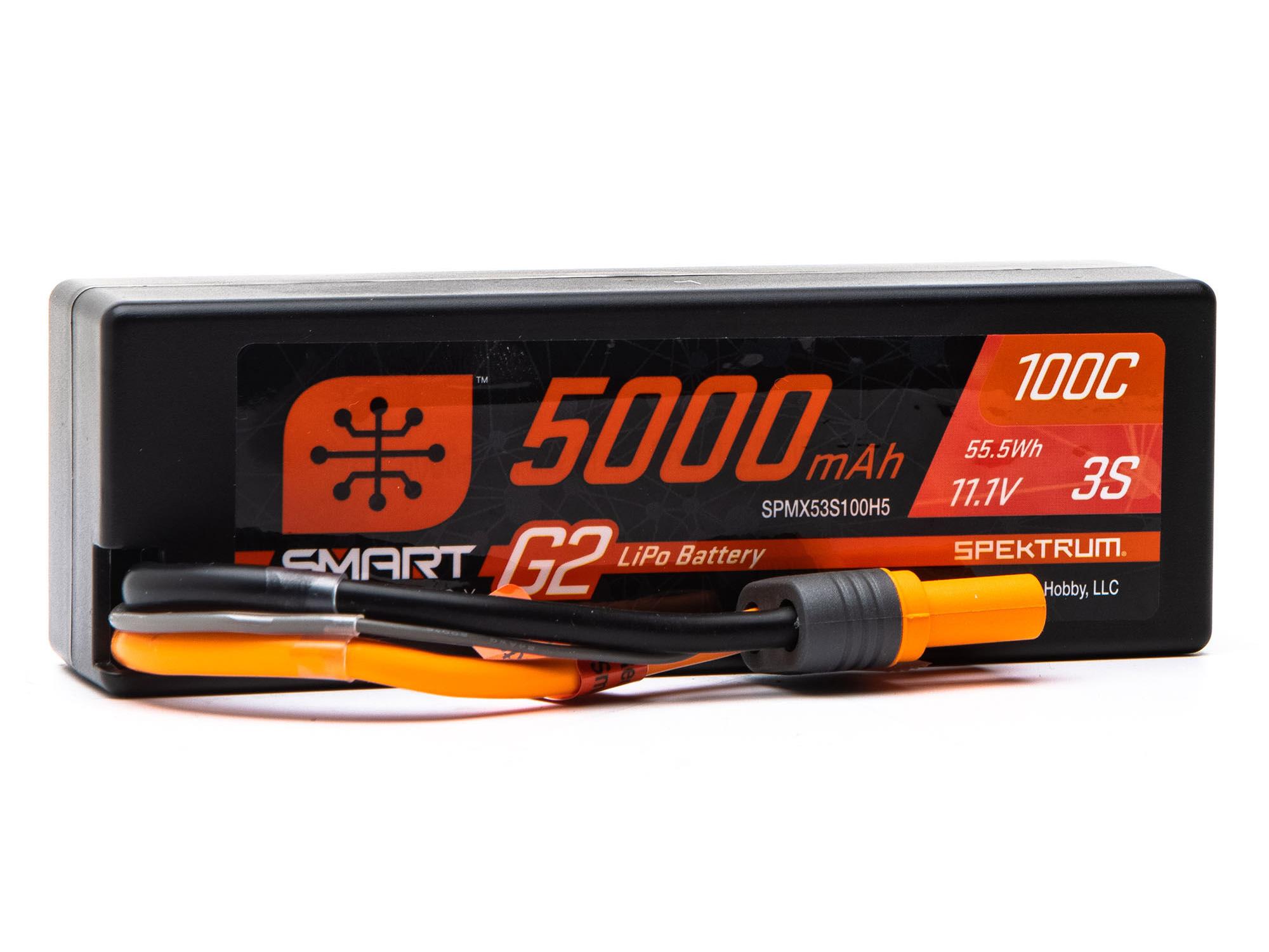 11.1V 5000mAh 3S 100C Smart G2 Hardcase LiPo Battery: IC5-2