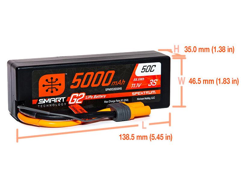 5000mAh 3S 11.1V SMART G2 50C IC5-2