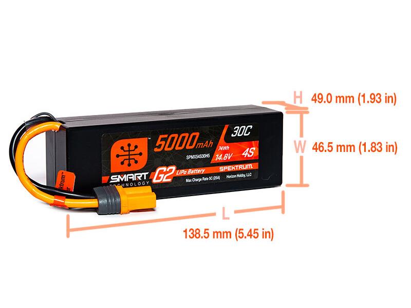 5000mAh 4S 14.8V SMART G2 30C IC5-2