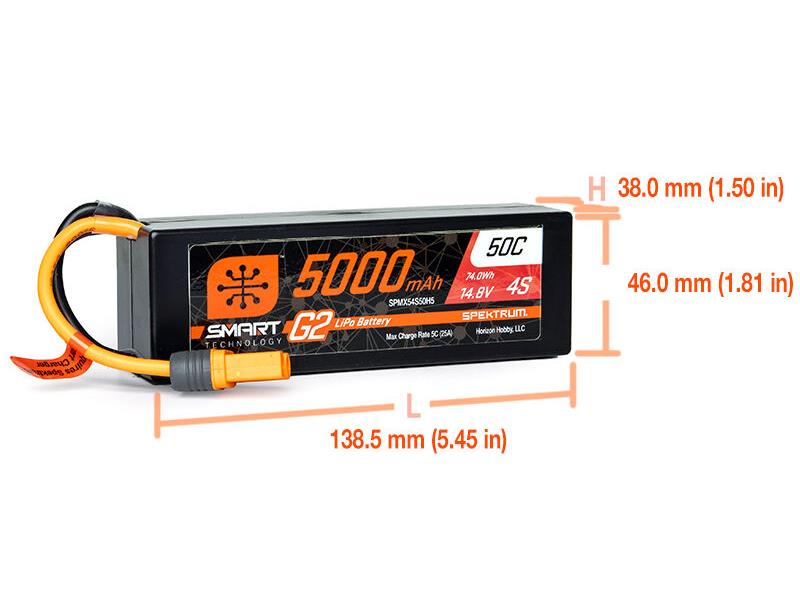 5000mAh 4S 14.8V SMART G2 50C IC5-2