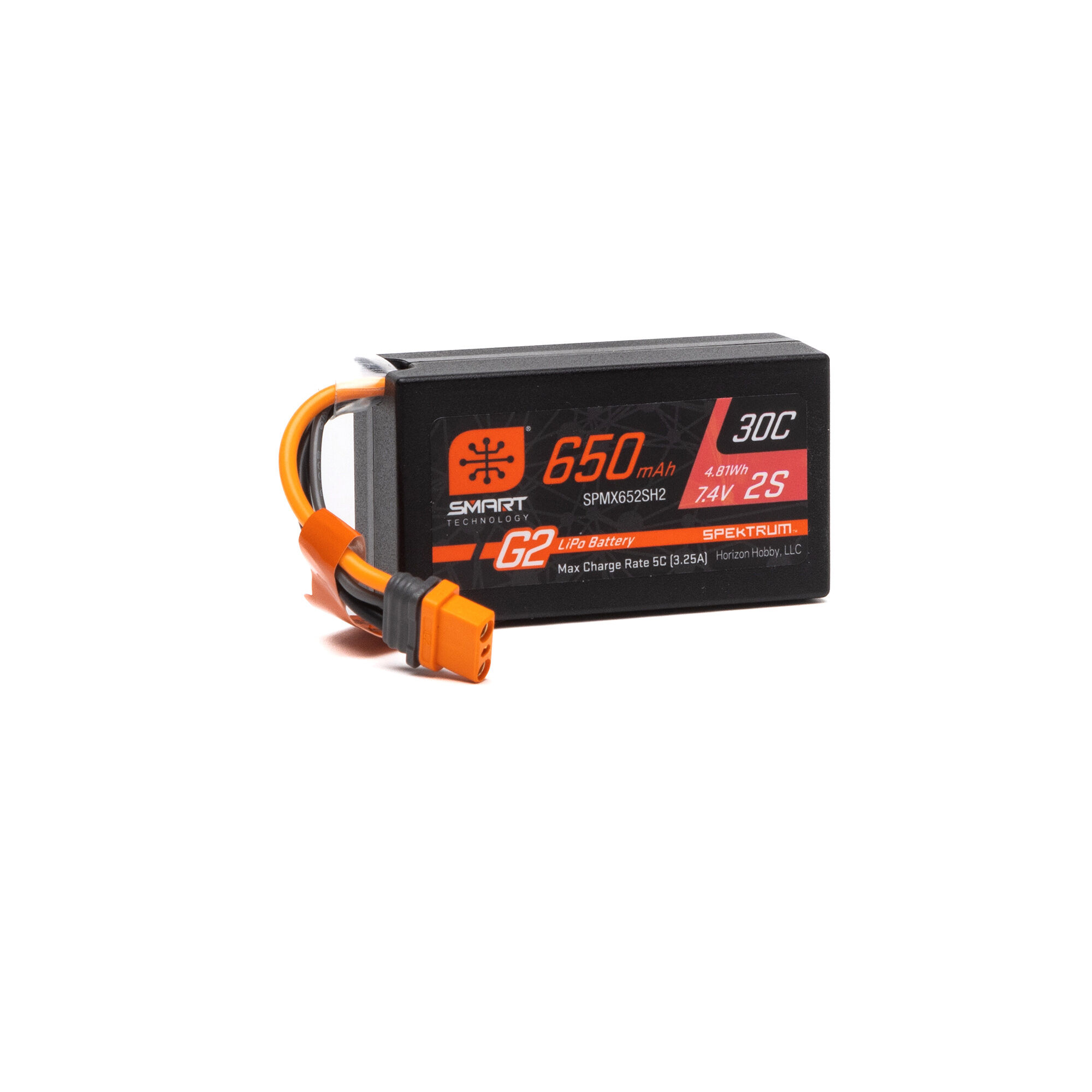 7.4V 650mAh 2S Smart G2 30C LiPo: IC2