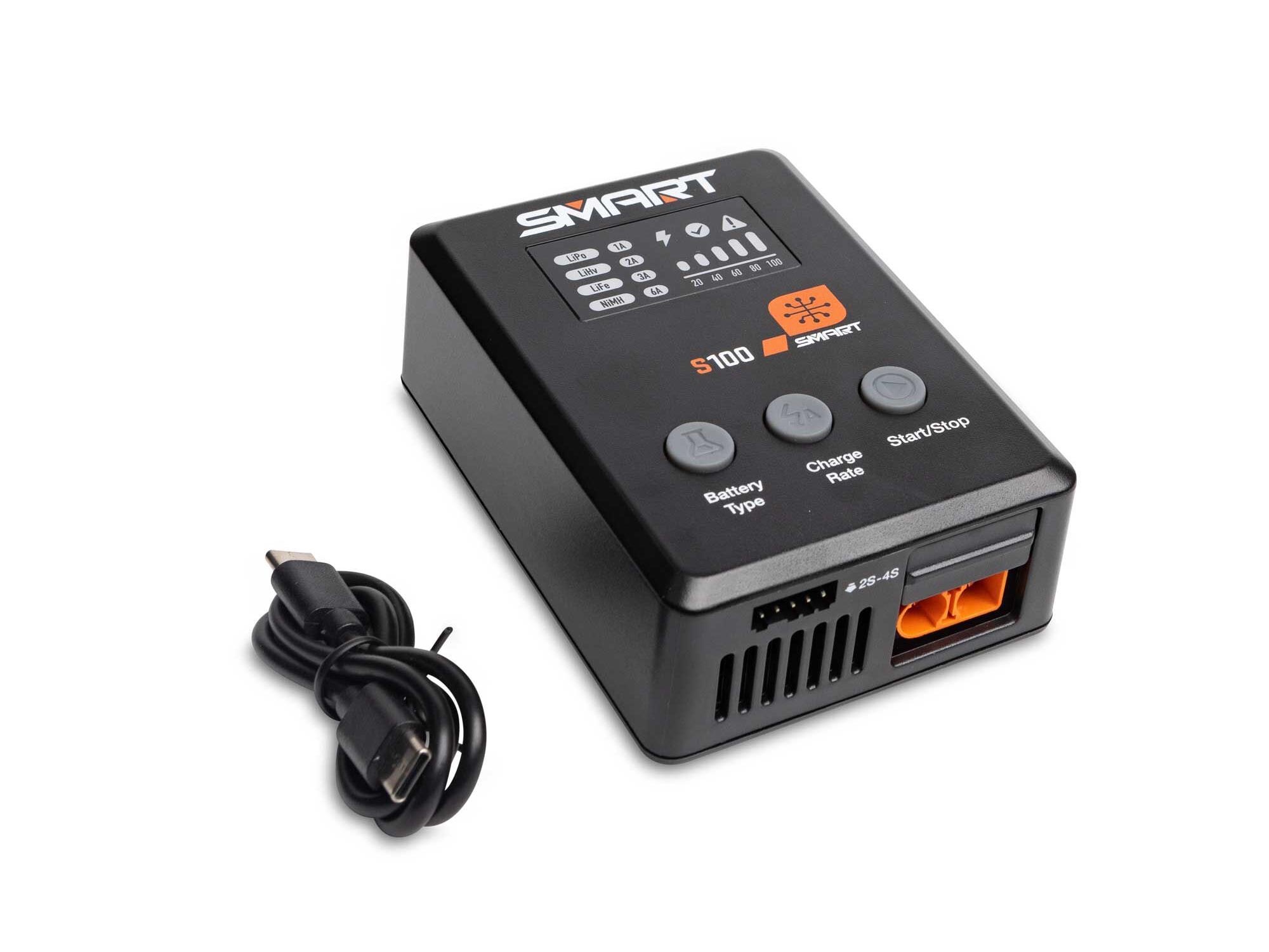 Spektrum S100 1x100W USB-C Smart Charger - IC5/IC3 Connector-10