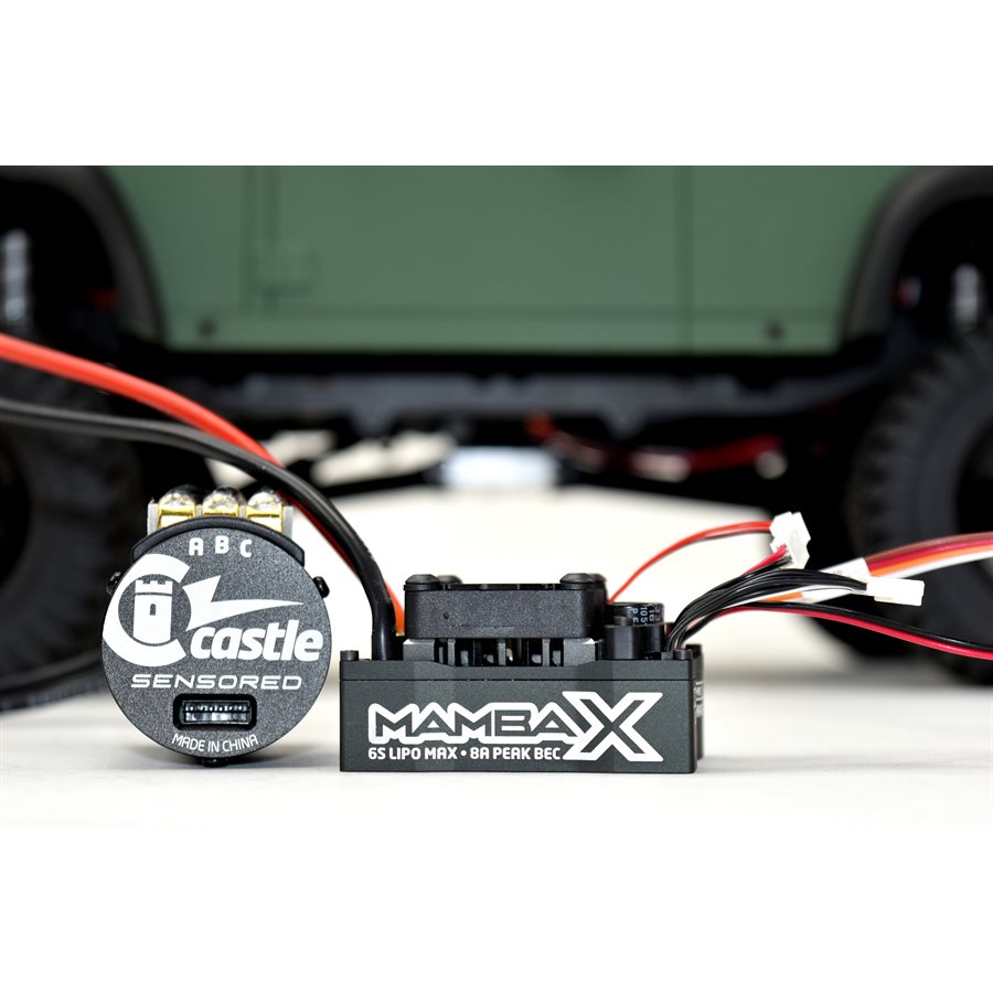 Mamba X, Sensored, 25.2V WP Esc & 1406-2850kV Combo(Crawler)-3