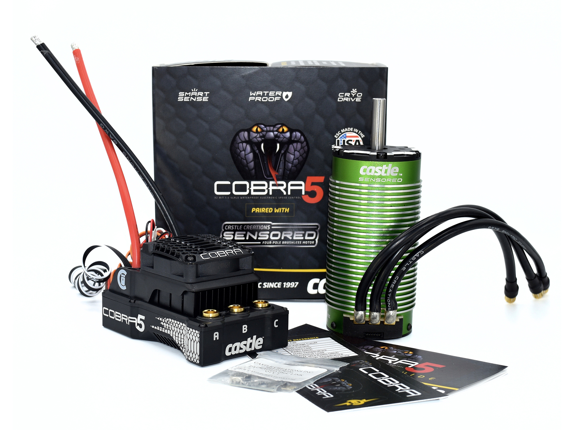 COBRA 5, 8S, 33.6V ESC, 20A PEAK BEC W/2028-1100KV-3