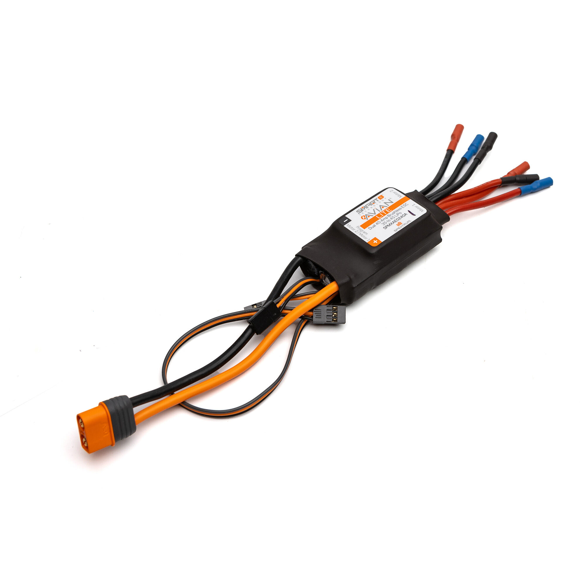 Avian 40 Amp Dual Brushless Smart ESC, 3S-4S