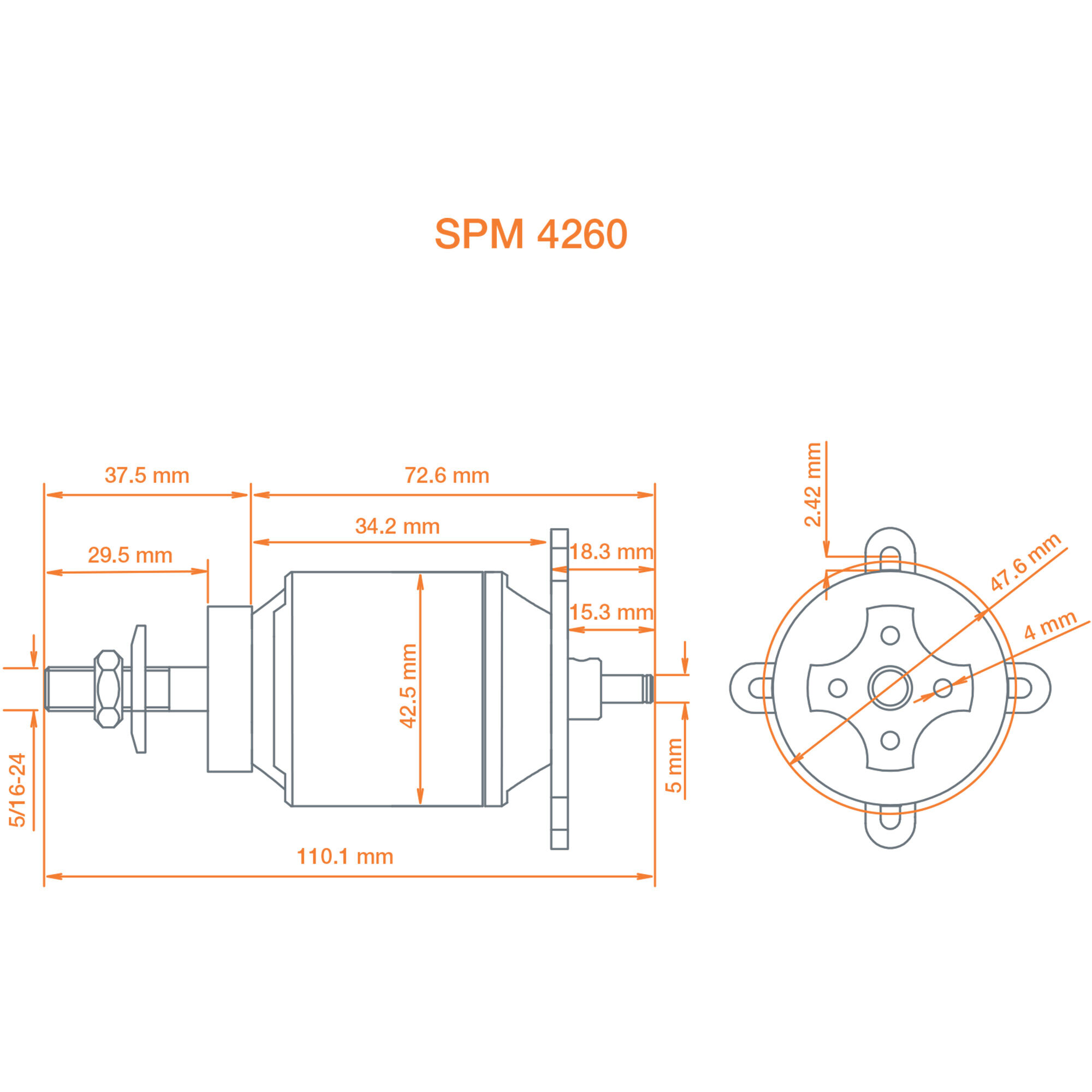 Avian 4260-480Kv Outrunner Brushless Motor-7