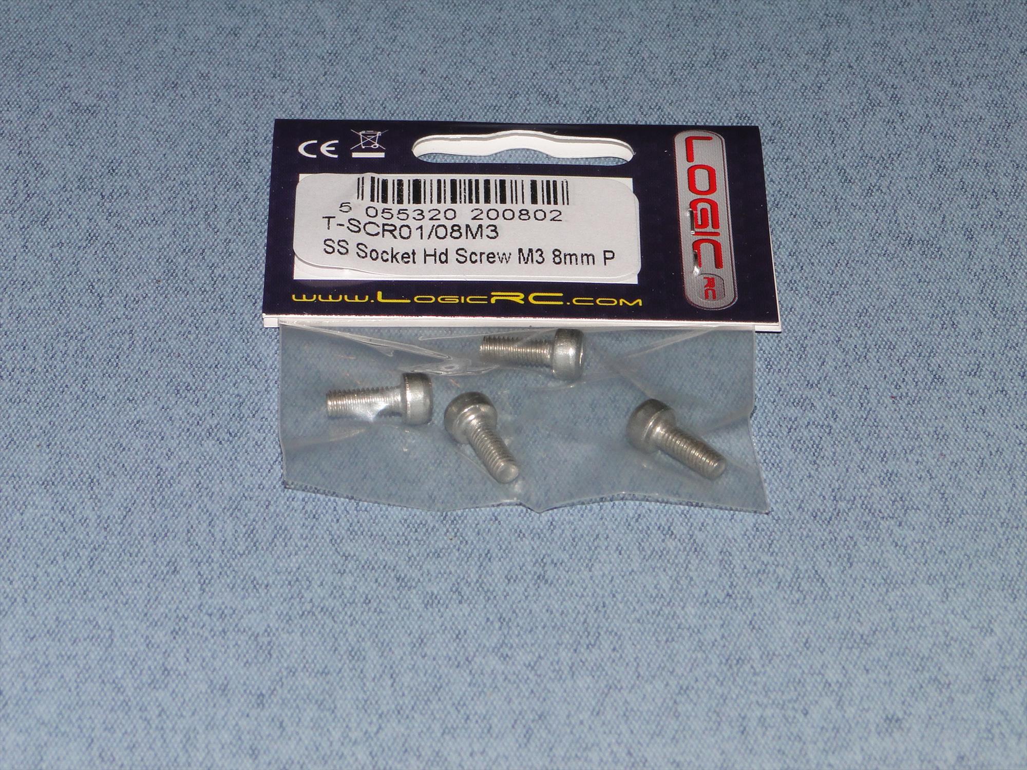 SS Socket Hd Screw M3 8mm Pk4-2
