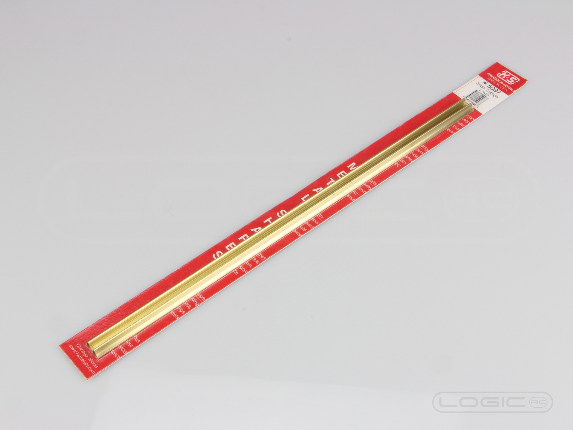 300mm Shapes: Brass Triangle Tube  (Pk2)