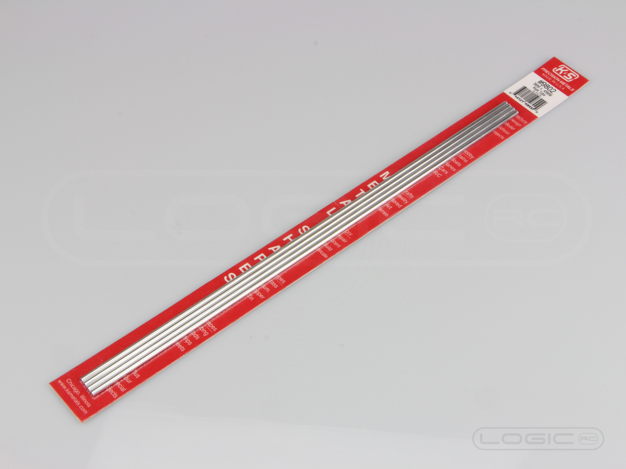 300mm Round Aluminium Tube 3mm OD (Pk4) .45mm Wall