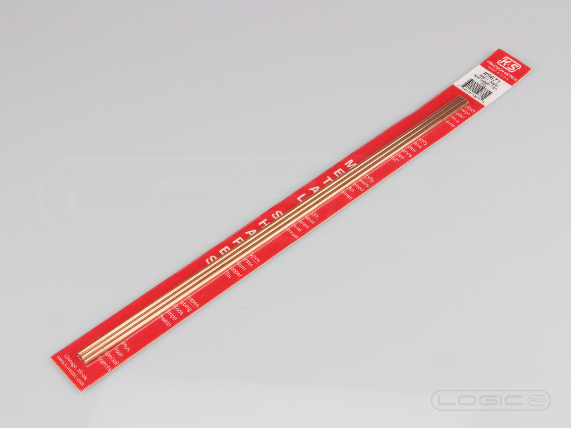 300mm Round Copper Tube 3mm OD (Pk3) .36mm Wall