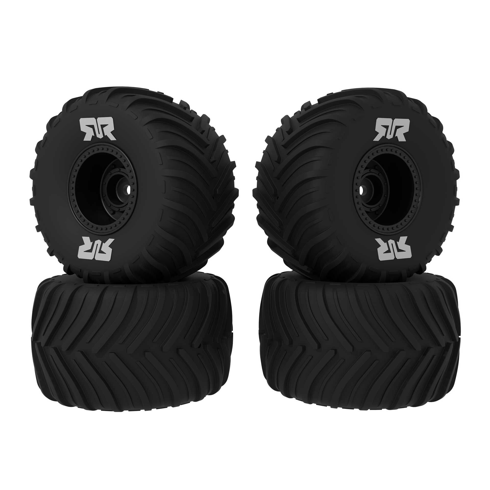 dboots-chevron-mounted-tire-set-glued-black-2-pairs-grom