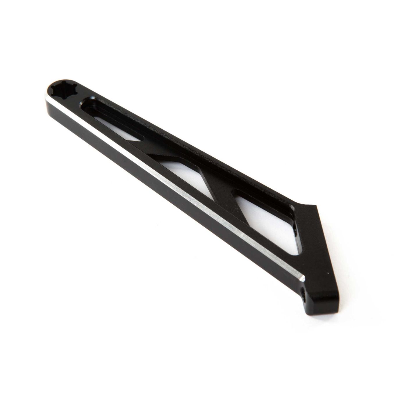Chassis Brace, Rear, Black, Aluminum: DBXL-E
