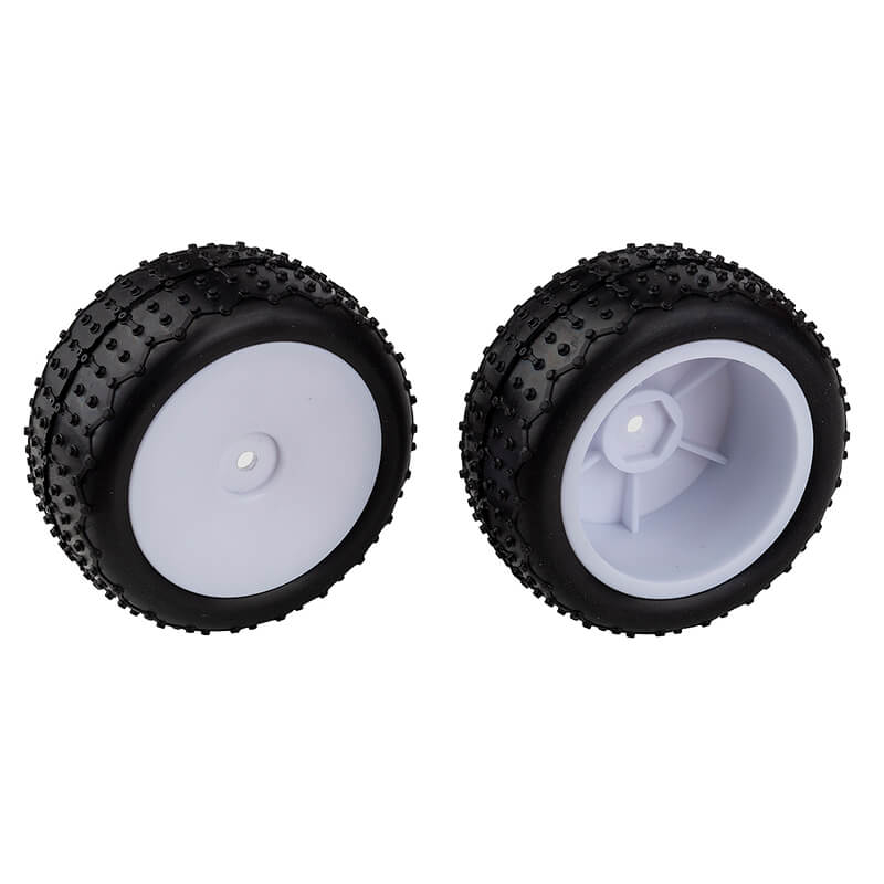 Team Associated Reflex 14 Wide Mini Pin Tyres - Mounted White Wheels