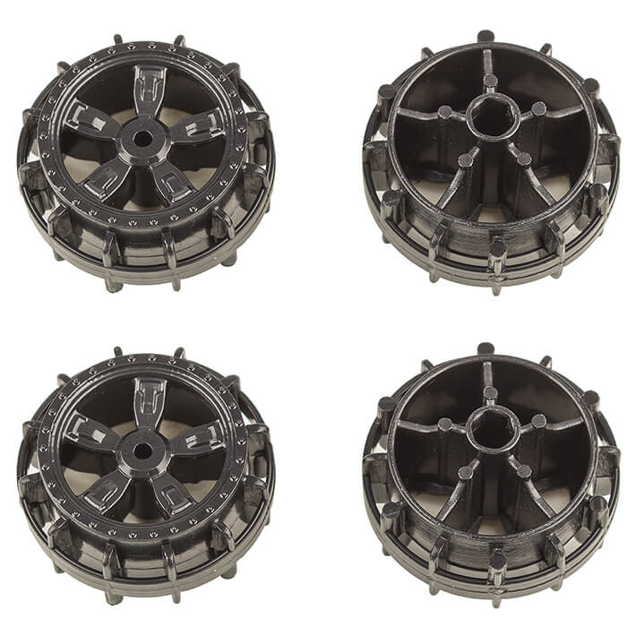 Team Associated Nano Sport Wheels Black (4)