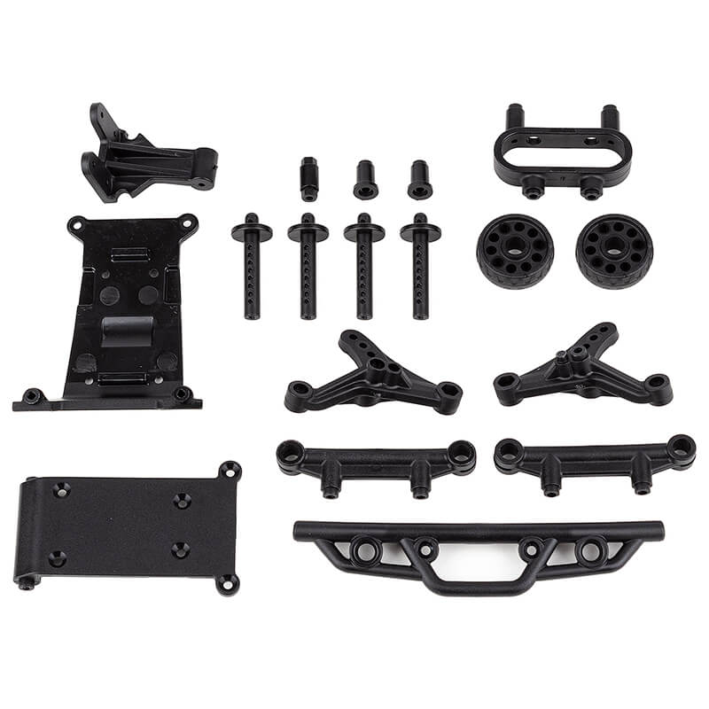 Team Associated Reflex 14mt Bumper, Wheelie Bar, Body Mount Set